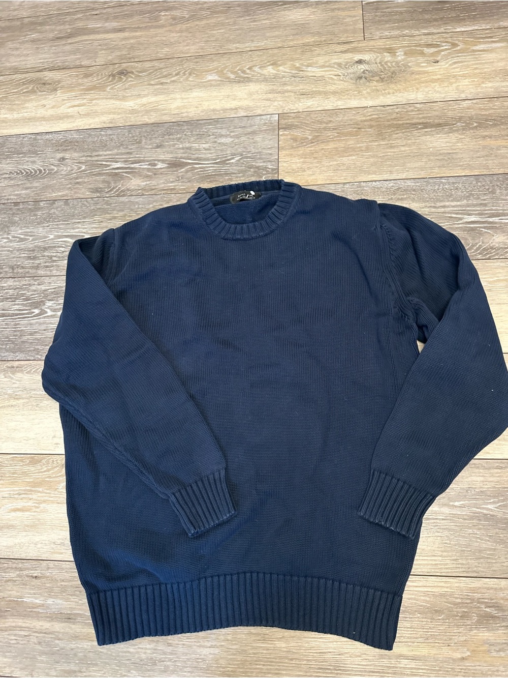 ZARA Men's Navy Crewneck Sweater